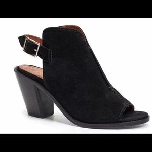 Frye Suede Open Toe Block Heel Sandals Size 9.5B